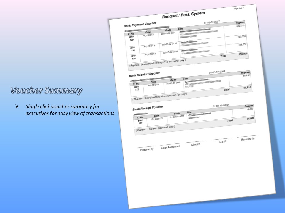 Voucher Summary